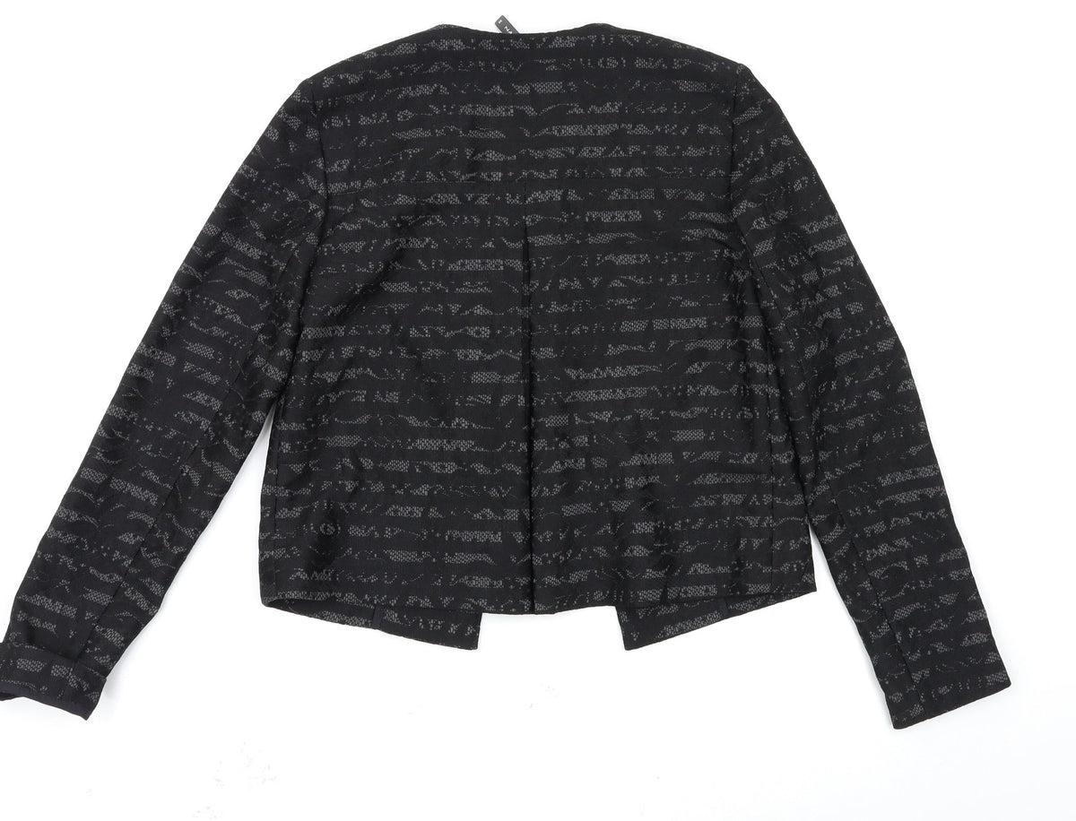 Back view of NAF NAF women’s black jacket, size UK 6