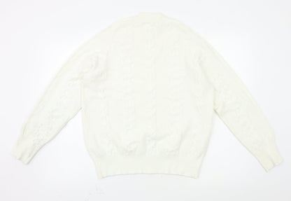 Womens UK Size 14 Very White Pullover Jumper