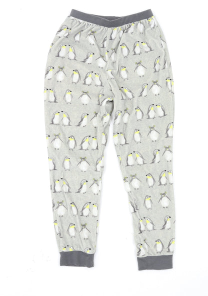 Additional front view of Tu girls’ grey solid capri pyjama pants, size 8-9, years