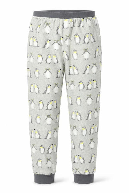 Front view of Tu girls’ grey solid capri pyjama pants, size 8-9, years