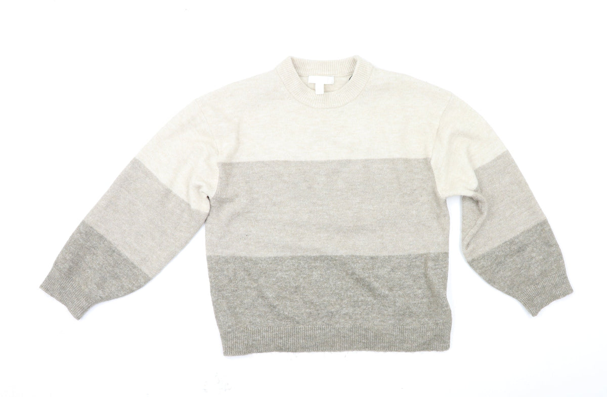 Womens UK Size XS H&M Beige Pullover Jumper