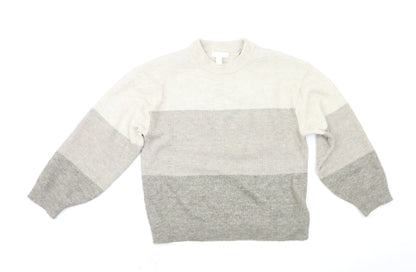 Womens UK Size XS H&M Beige Pullover Jumper