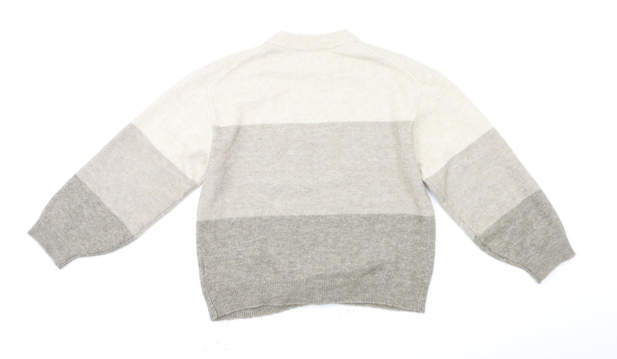 Womens UK Size XS H&M Beige Pullover Jumper
