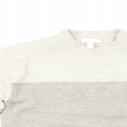 Womens UK Size XS H&M Beige Pullover Jumper
