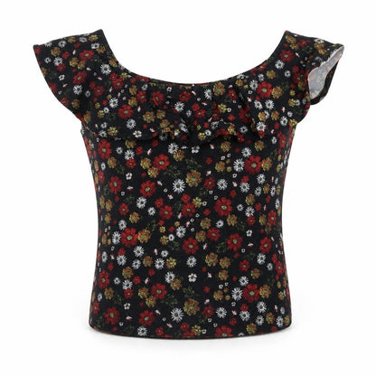 Front view of mrp women’s multicoloured floral basic blouse, size UK 6