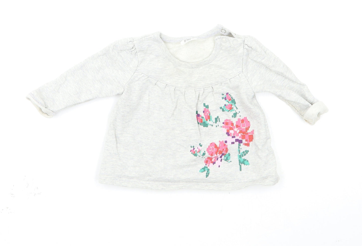 F&F Girls Grey   Pullover Jumper Size 3-6 Months