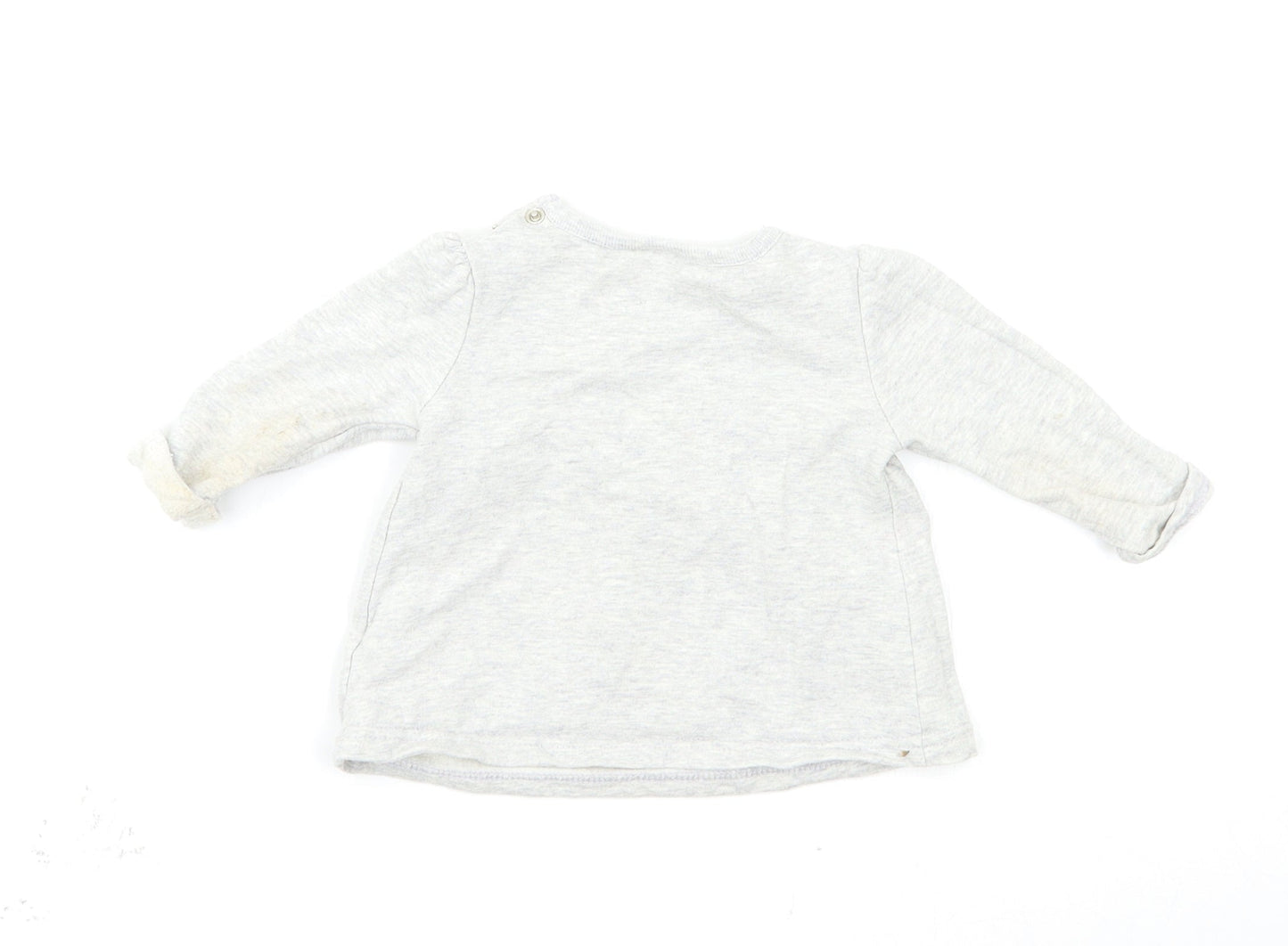 F&F Girls Grey   Pullover Jumper Size 3-6 Months