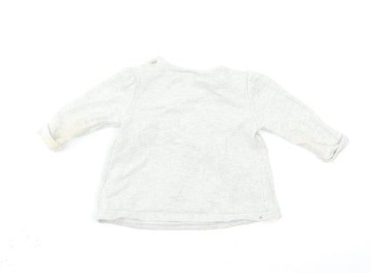 F&F Girls Grey   Pullover Jumper Size 3-6 Months