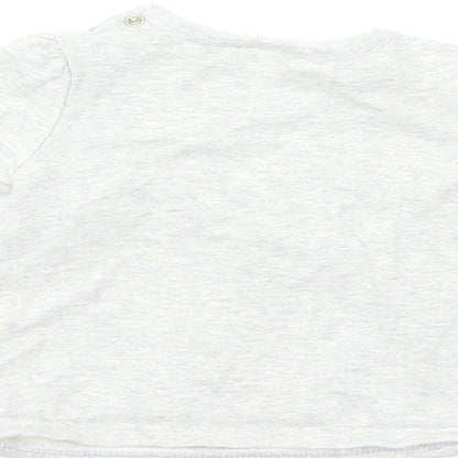 F&F Girls Grey   Pullover Jumper Size 3-6 Months