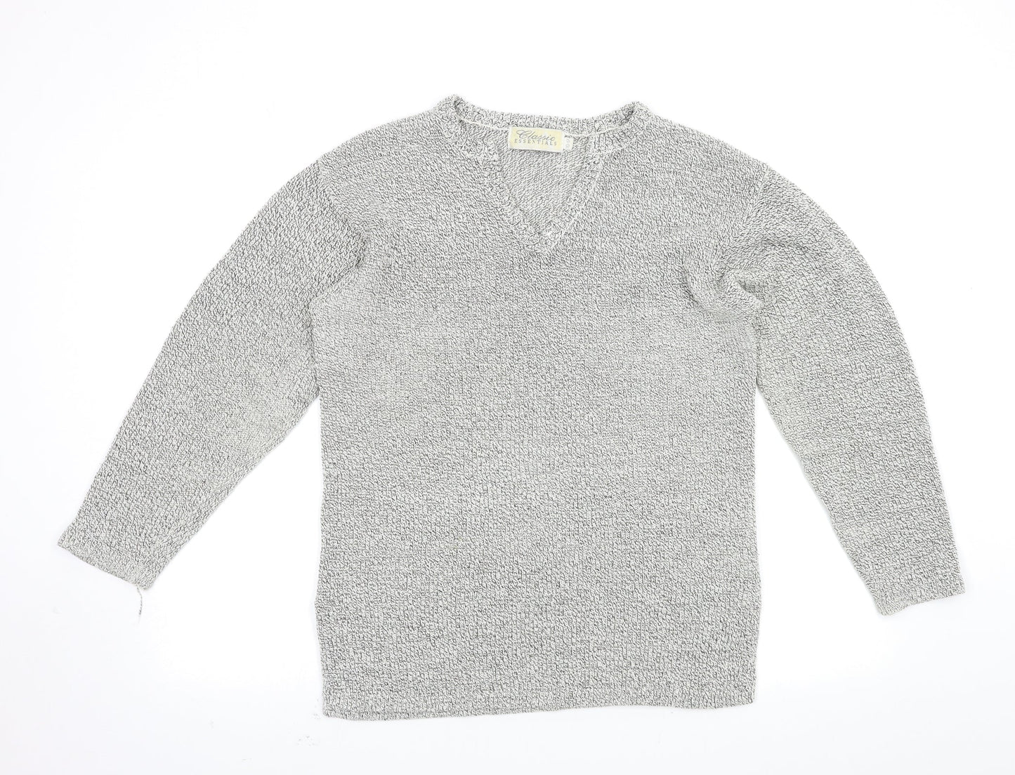 Classic Essentials Womens Grey   Pullover Jumper Size 12
