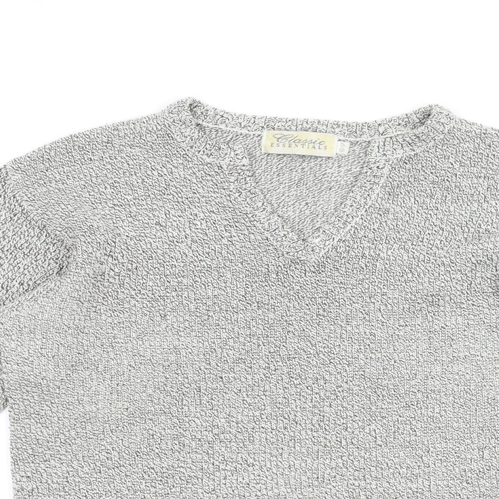 Classic Essentials Womens Grey   Pullover Jumper Size 12