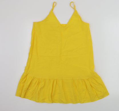 Womens UK Size M Preworn Yellow Basic Blouse