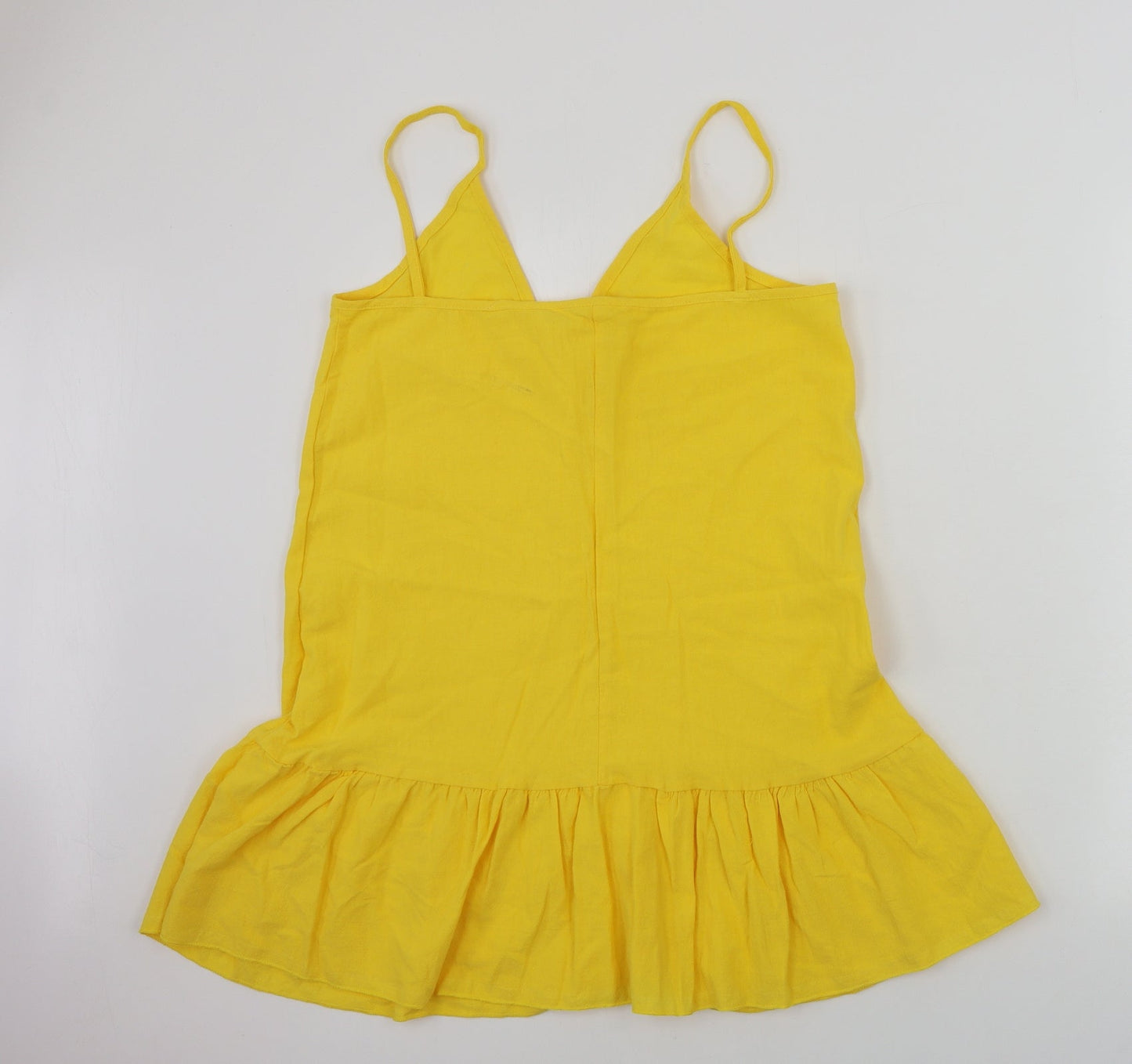 Womens UK Size M Preworn Yellow Basic Blouse