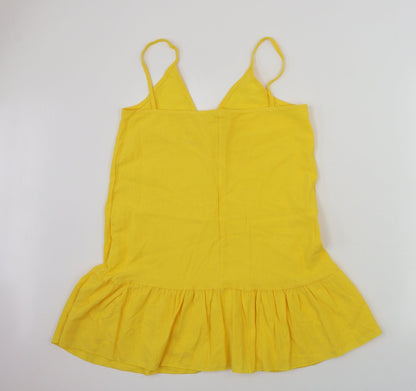 Womens UK Size M Preworn Yellow Basic Blouse