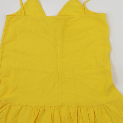 Womens UK Size M Preworn Yellow Basic Blouse