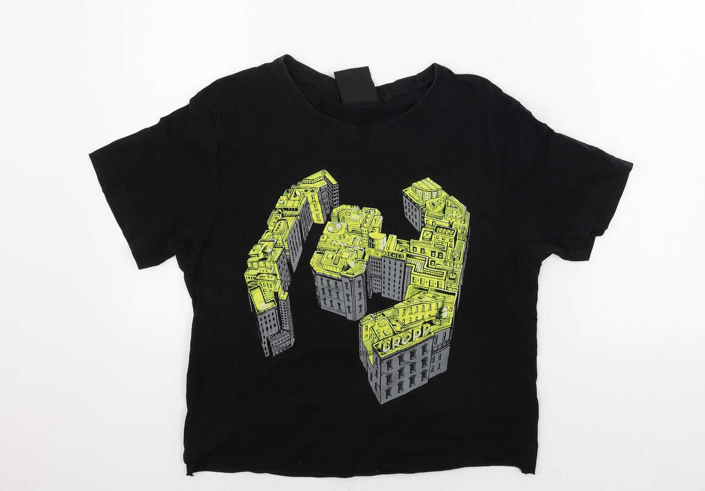 CROPP  Womens Black   Cropped T-Shirt Size S