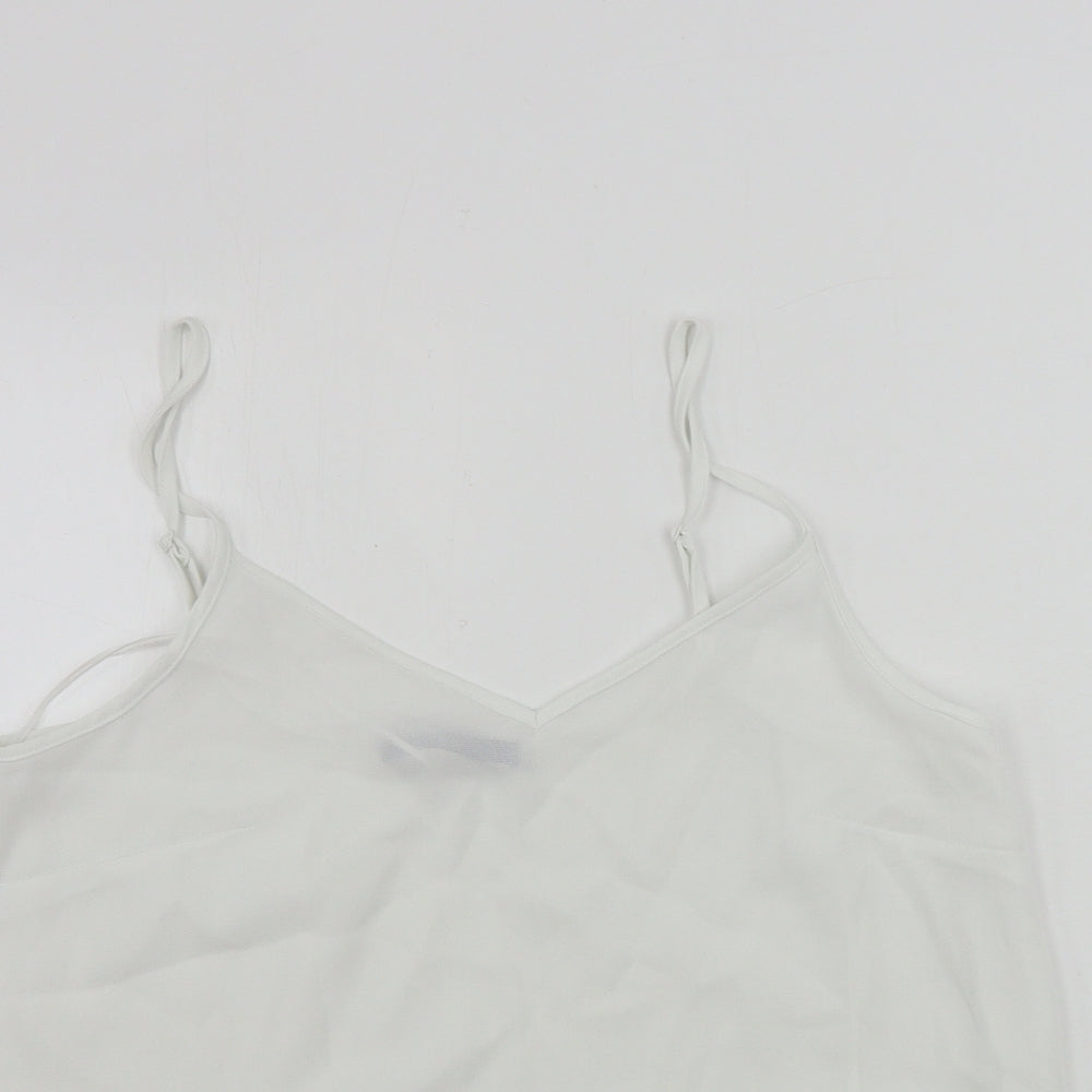Womens UK Size 12 Marks and Spencer White Basic Blouse
