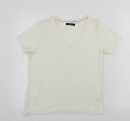 Womens UK Size S bm collection White Basic T-Shirt