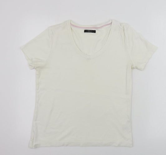 Womens UK Size S bm collection White Basic T-Shirt