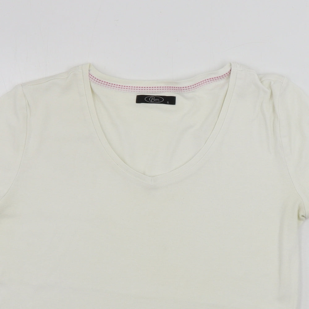 Womens UK Size S bm collection White Basic T-Shirt