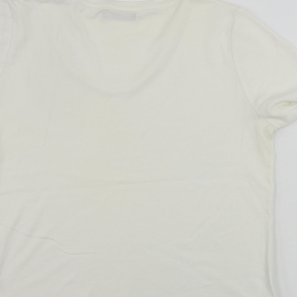 Womens UK Size S bm collection White Basic T-Shirt