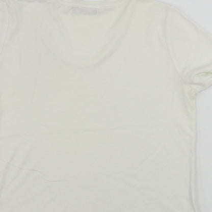 Womens UK Size S bm collection White Basic T-Shirt