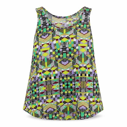 Atmosphere  Womens Green Geometric  Basic Tank Size 12