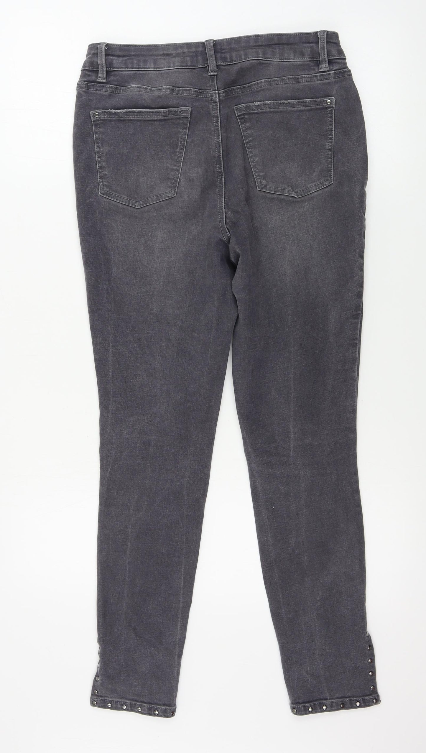 Womens UK Size 28 in Preworn Regular Fit Skinny Grey Jeans