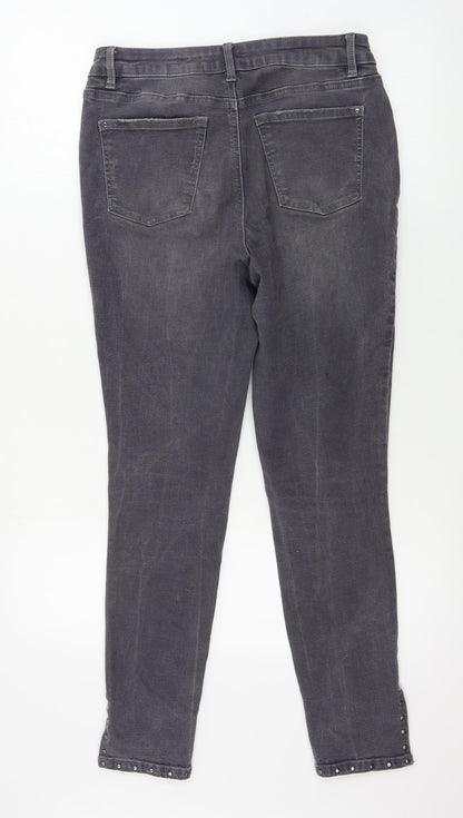Womens UK Size 28 in Preworn Regular Fit Skinny Grey Jeans