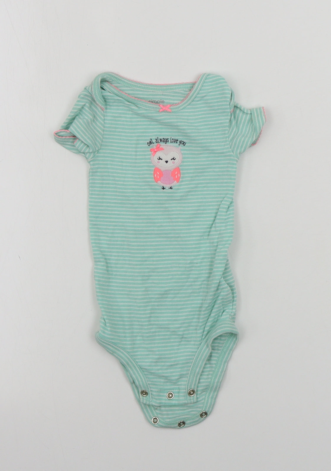 simple joys  Girls Blue Striped  Babygrow One-Piece Size 12 Months