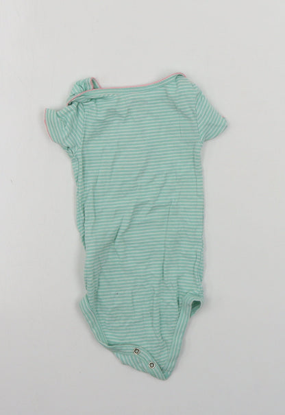 simple joys  Girls Blue Striped  Babygrow One-Piece Size 12 Months