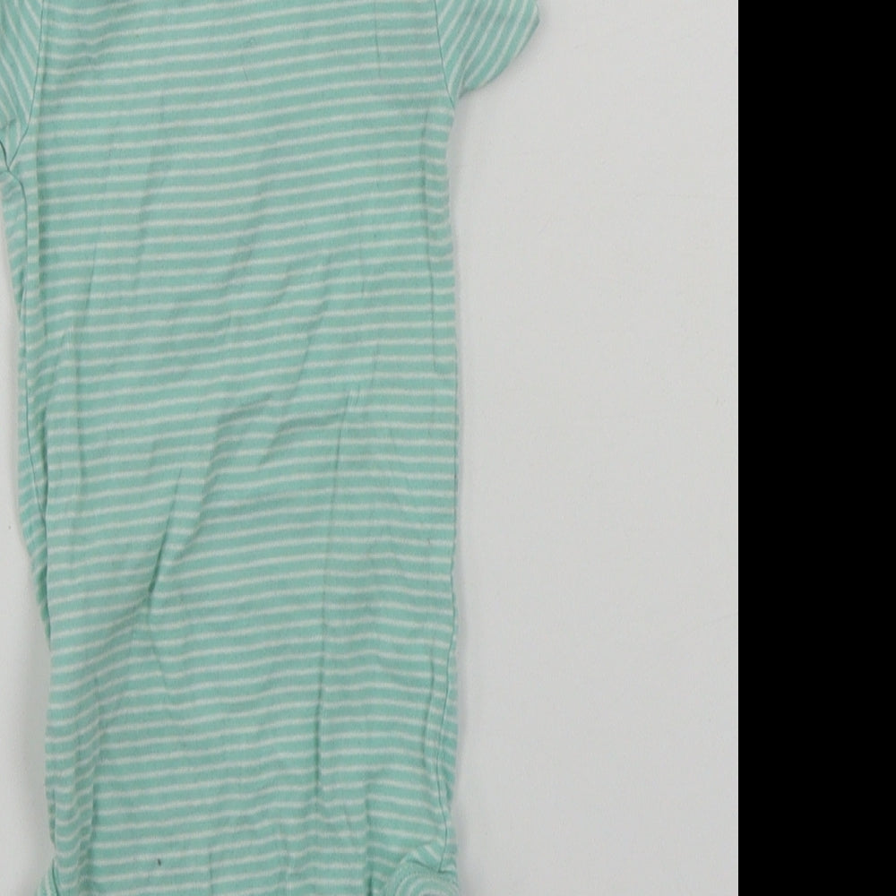 simple joys  Girls Blue Striped  Babygrow One-Piece Size 12 Months