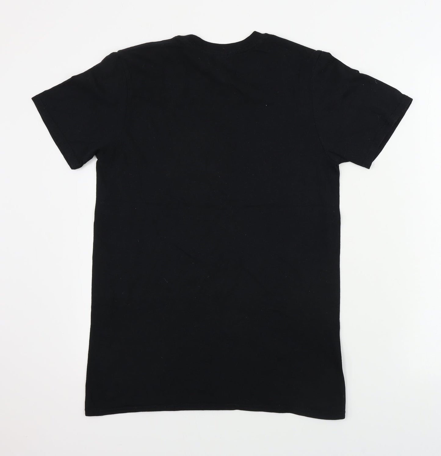 Womens UK Size S Gildan Black Basic T-Shirt