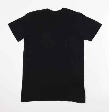 Womens UK Size S Gildan Black Basic T-Shirt