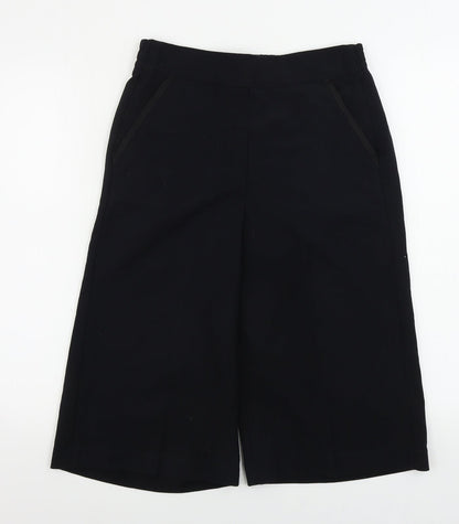 Womens UK Size 10 NEXT Regular Fit Cropped Black Trousers