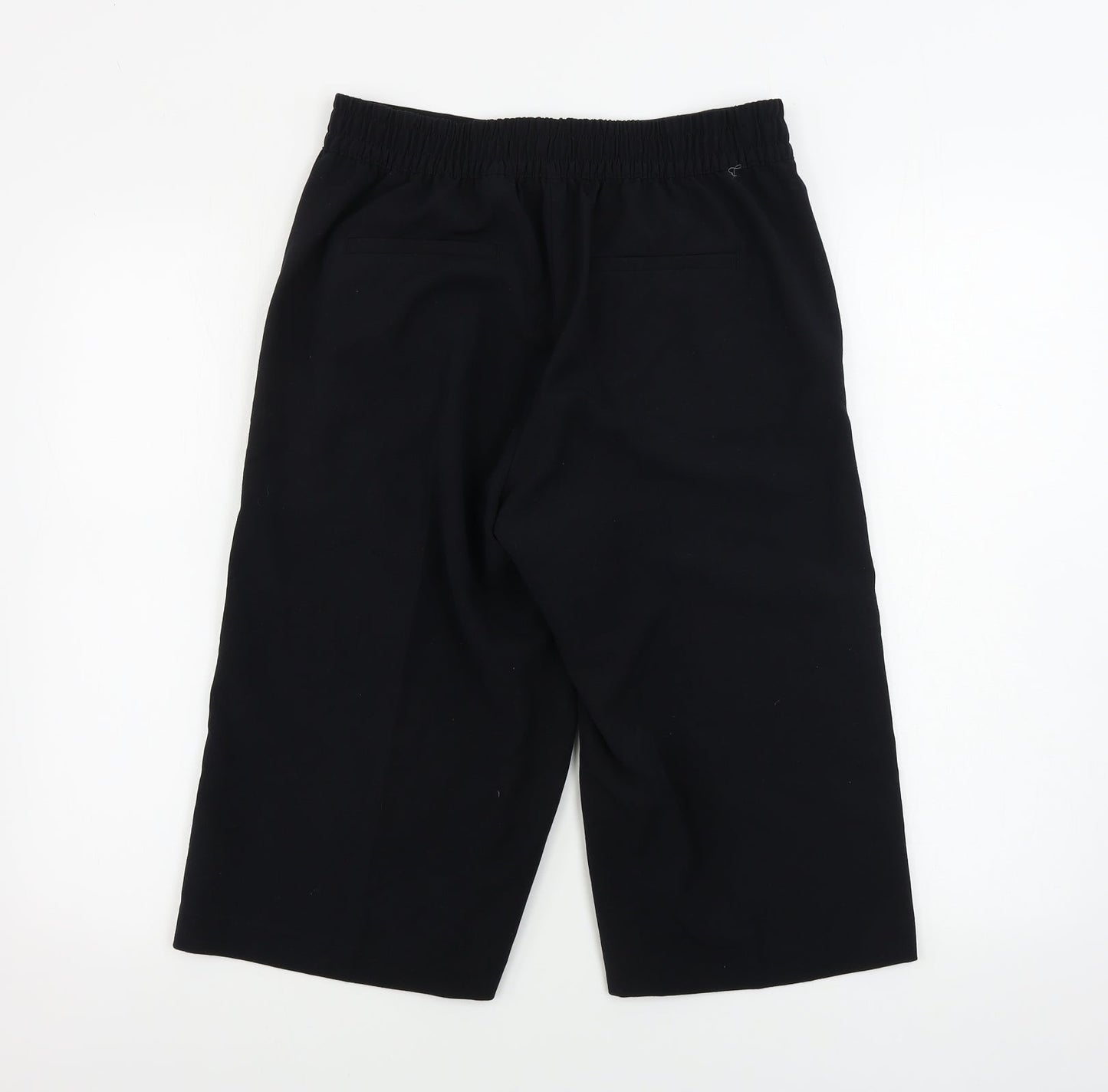 Womens UK Size 10 NEXT Regular Fit Cropped Black Trousers