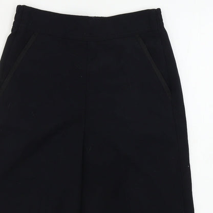 Womens UK Size 10 NEXT Regular Fit Cropped Black Trousers