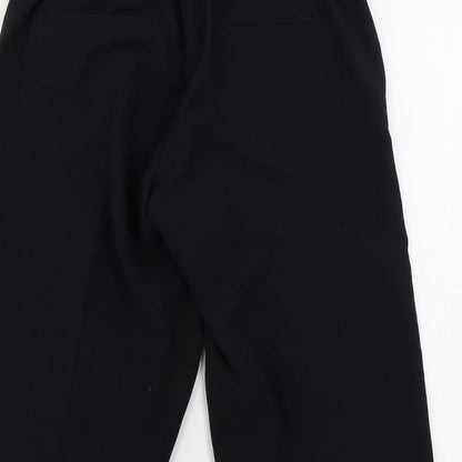Womens UK Size 10 NEXT Regular Fit Cropped Black Trousers