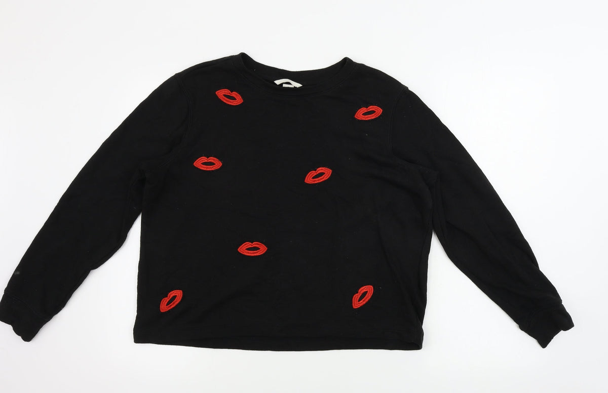 Womens UK Size M H&M Black Pullover Jumper