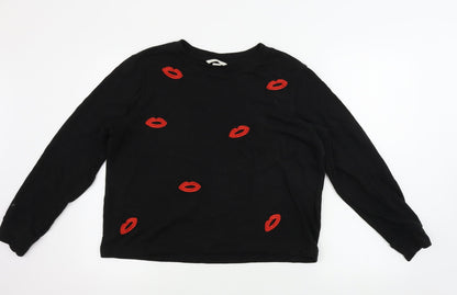 Womens UK Size M H&M Black Pullover Jumper