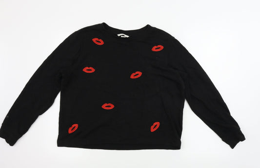 Womens UK Size M H&M Black Pullover Jumper