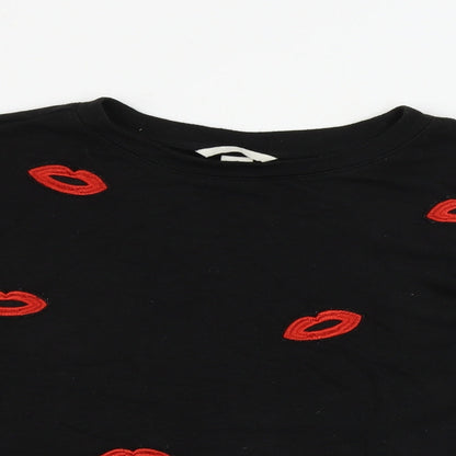 Womens UK Size M H&M Black Pullover Jumper