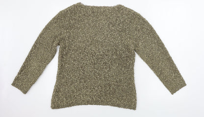 Womens UK Size M ALEXARA Green Pullover Jumper