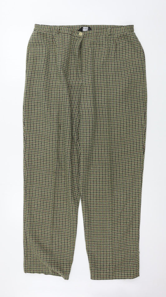 Womens UK Size 16 SLIMMA Regular Fit  Green Trousers