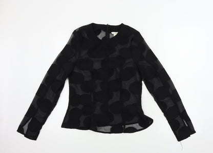 Womens UK Size 6 H&M Black Basic Blouse