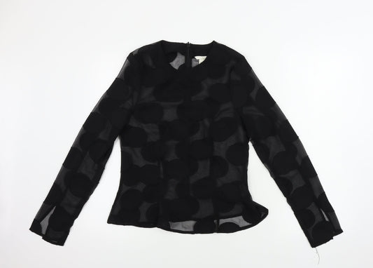 Womens UK Size 6 H&M Black Basic Blouse