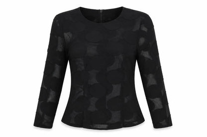 Womens UK Size 6 H&M Black Basic Blouse