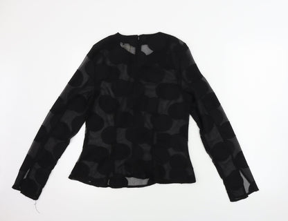 Womens UK Size 6 H&M Black Basic Blouse