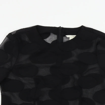 Womens UK Size 6 H&M Black Basic Blouse