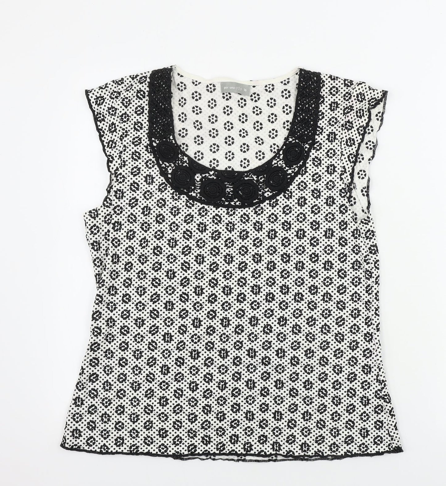 Womens UK Size 16 Marks and Spencer White Basic T-Shirt